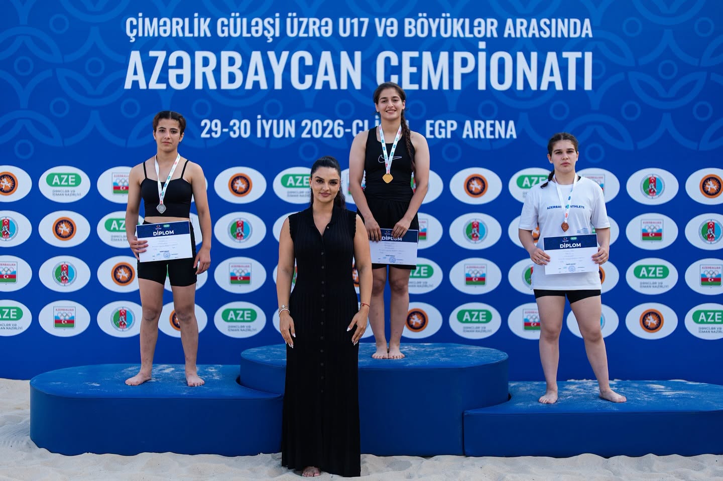 AHİİTA idmançıları çimərlik güləşi üzrə Azərbaycan çempionatında 2 qızıl və 2 gümüş medal qazanıblar